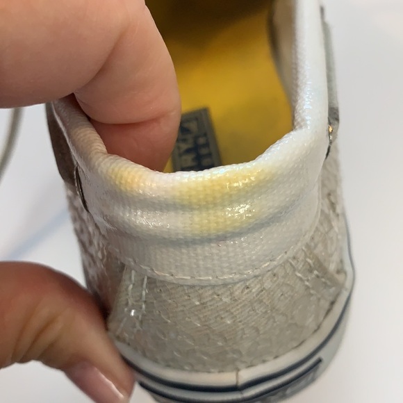 Sperry Top Sider sequined white tennis shoes size 5 1/2 - Picture 7 of 9